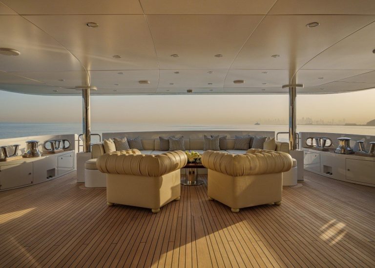 Benetti 50M Bombay at anchor